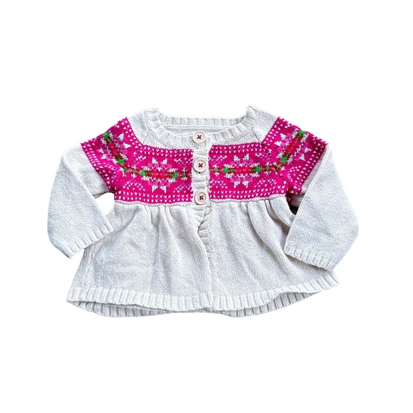 Osh Kosh Infant Girl Peplum Cardigan 6 months - Picture 1 of 6